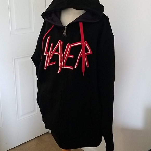 slayer zip up hoodie